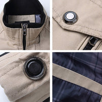 Blouson bomber d’été pour homme avec col montant et fermeture éclair