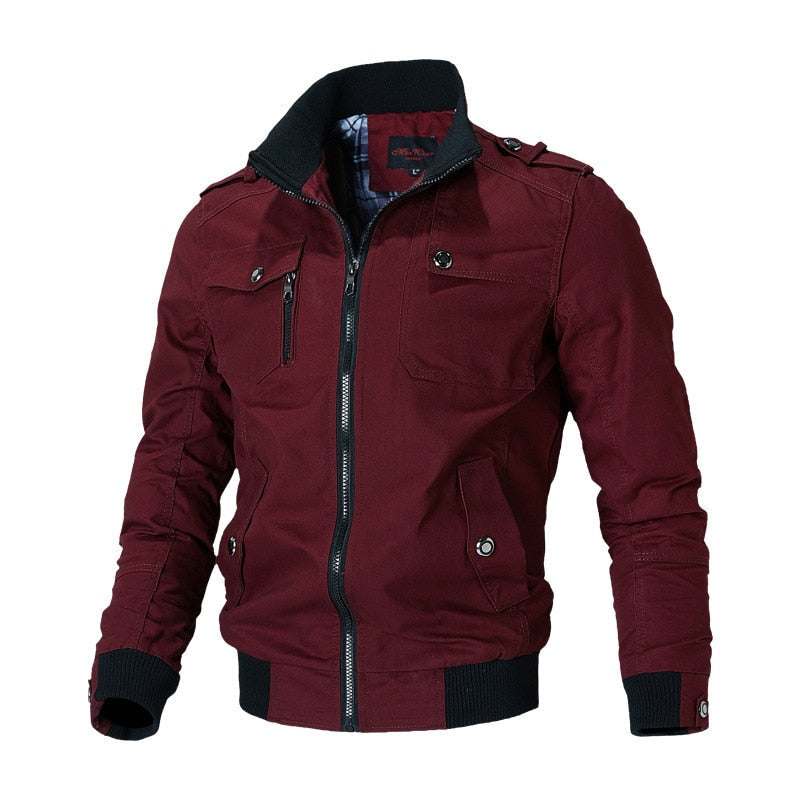 Blouson bomber d’été pour homme avec col montant et fermeture éclair