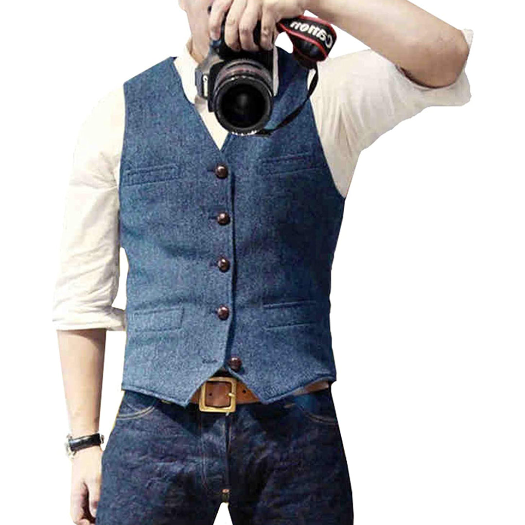 Gilet elegante da uomo con bottoni