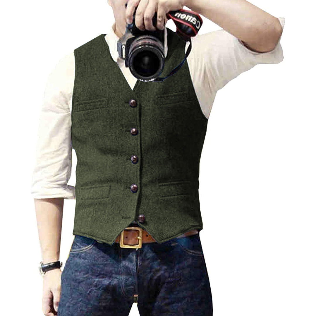 Gilet elegante da uomo con bottoni