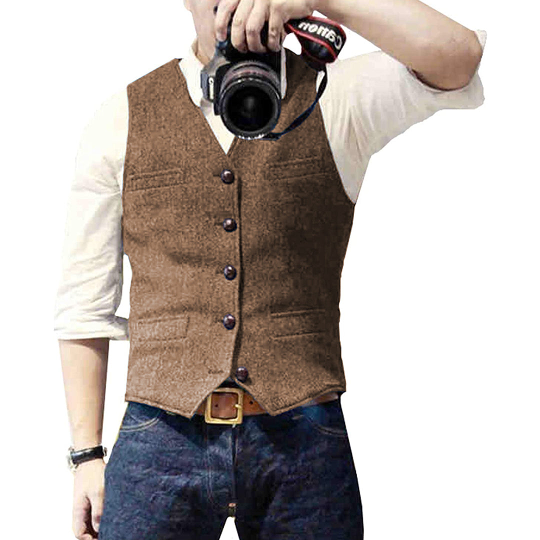 Gilet elegante da uomo con bottoni