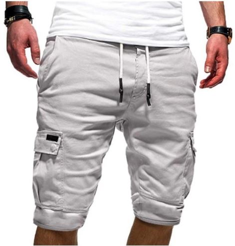 Pantaloncini cargo da uomo con coulisse
