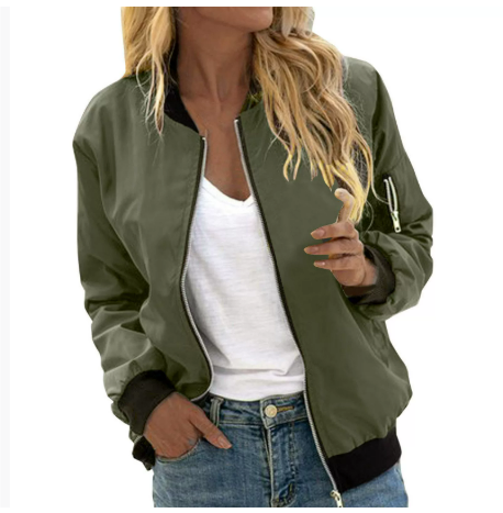 Bomber da donna con zip
