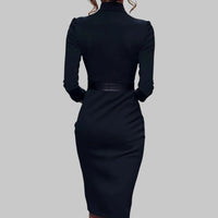 Robe midi fourreau pour femme avec ceinture