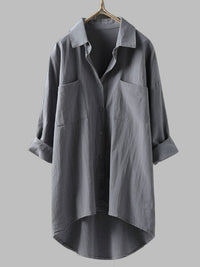 Chemise longue ample avec poches