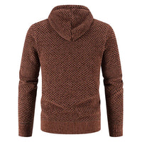 Men's zip-up hooded cardigan