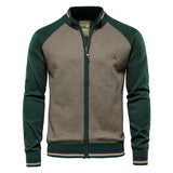 Cardigan da uomo con cerniera e collo alto