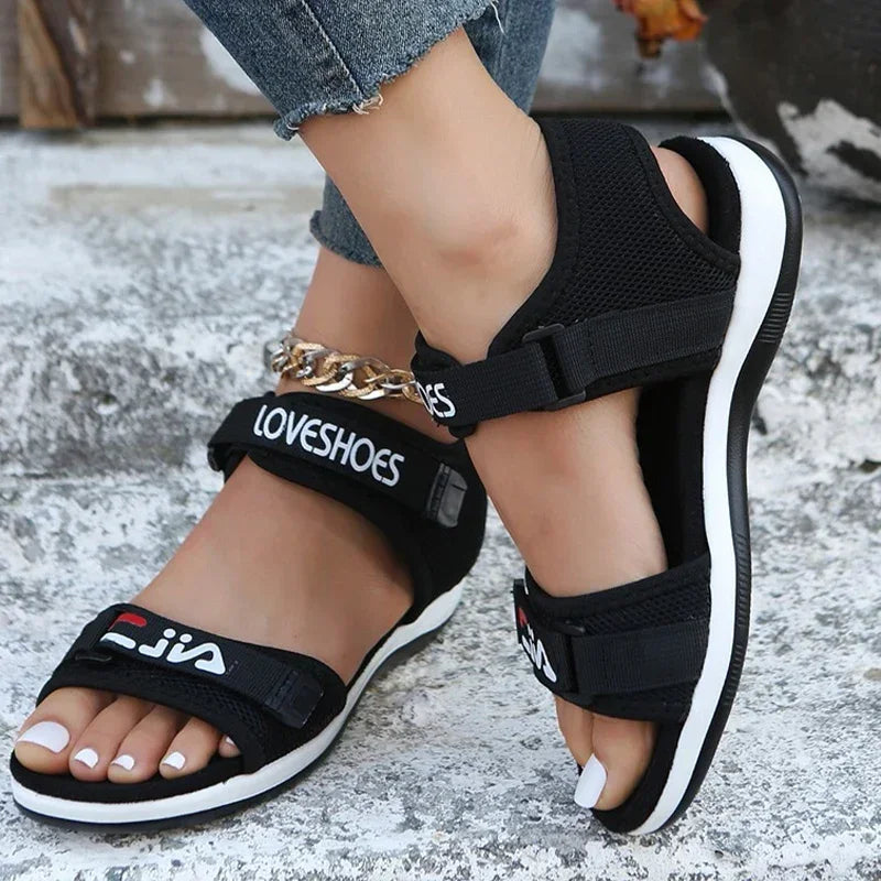 Dámske športové ortopedické sandále na suchý zips