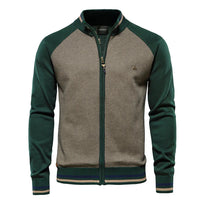 Cardigan da uomo con cerniera e collo alto