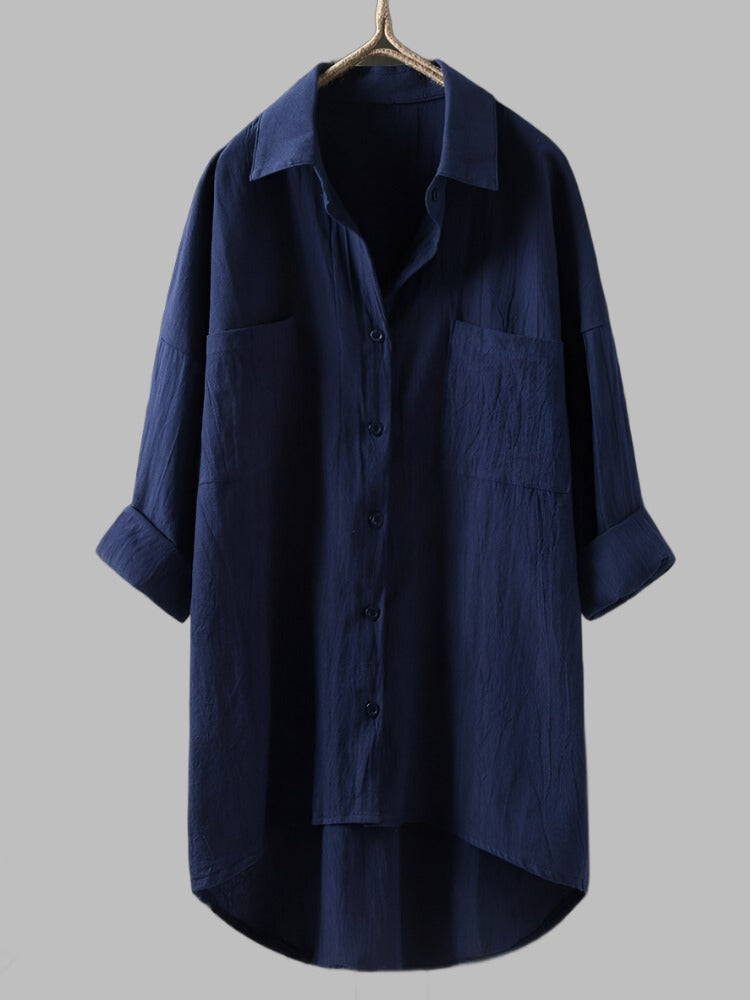 Chemise longue ample avec poches