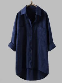 Chemise longue ample avec poches