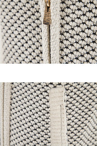 Men's zip-up hooded cardigan