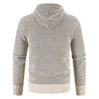 Men's zip-up hooded cardigan