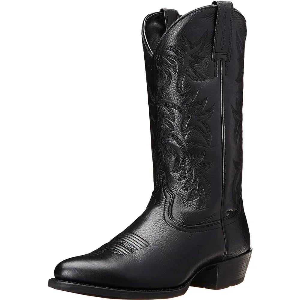Stivaletti da cowboy invernali da uomo con ricami | Eleganti