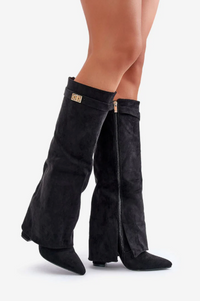 Women's knee-high block-heel boots