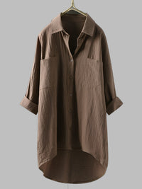 Chemise longue ample avec poches