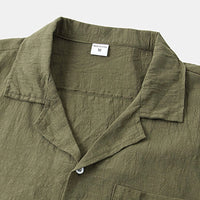 Men's linen set with a shirt and shorts