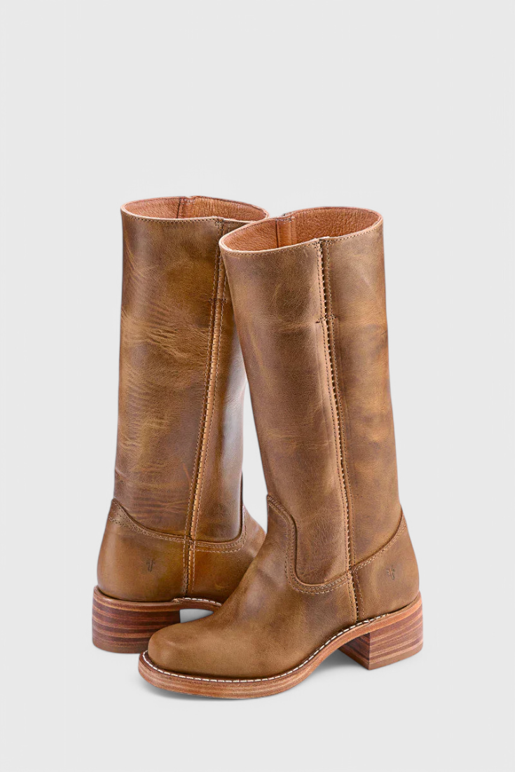 Women's Winter Knee-High Boots with Stable Heel, Classic | Round Toe