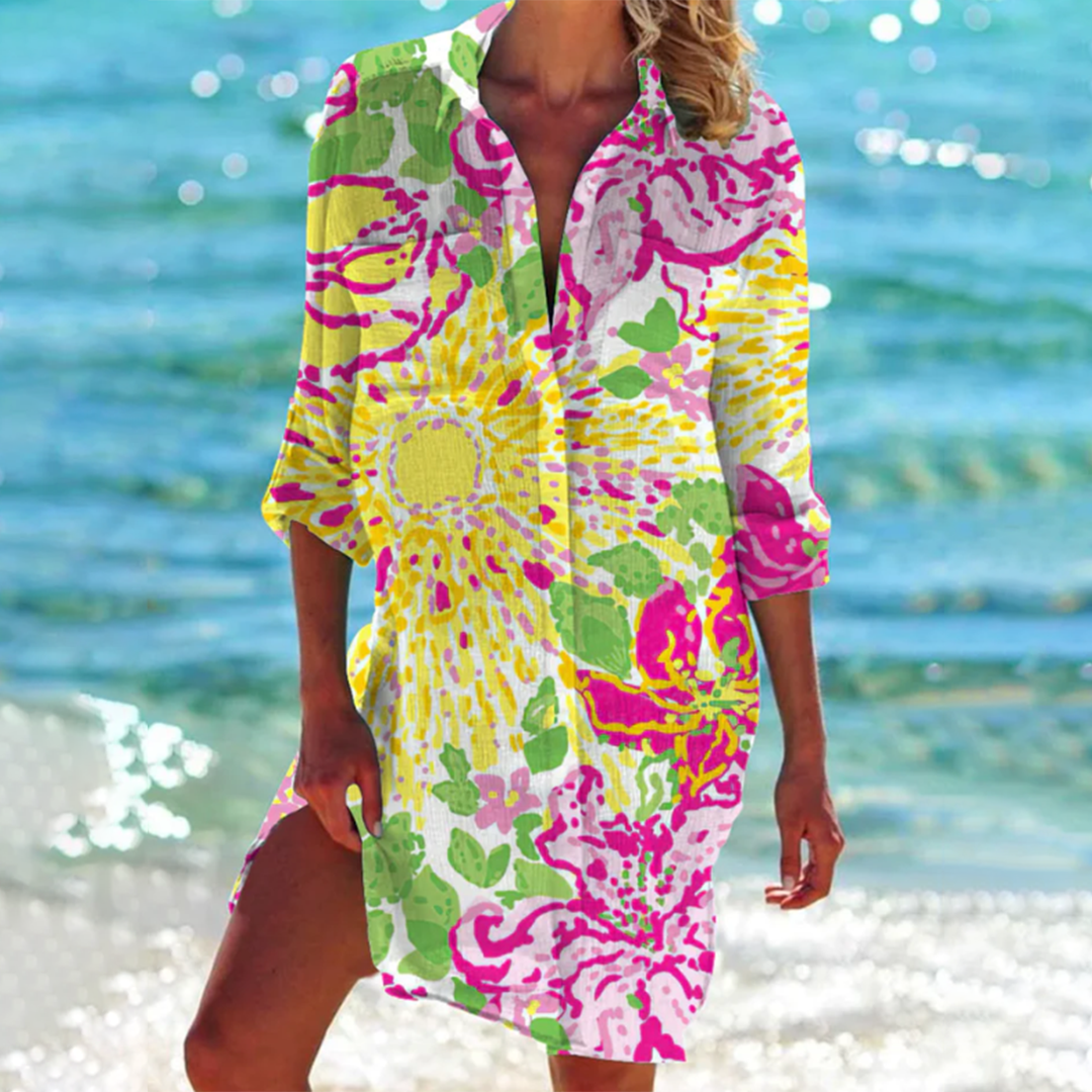 Women's summer shirt dress for the beach