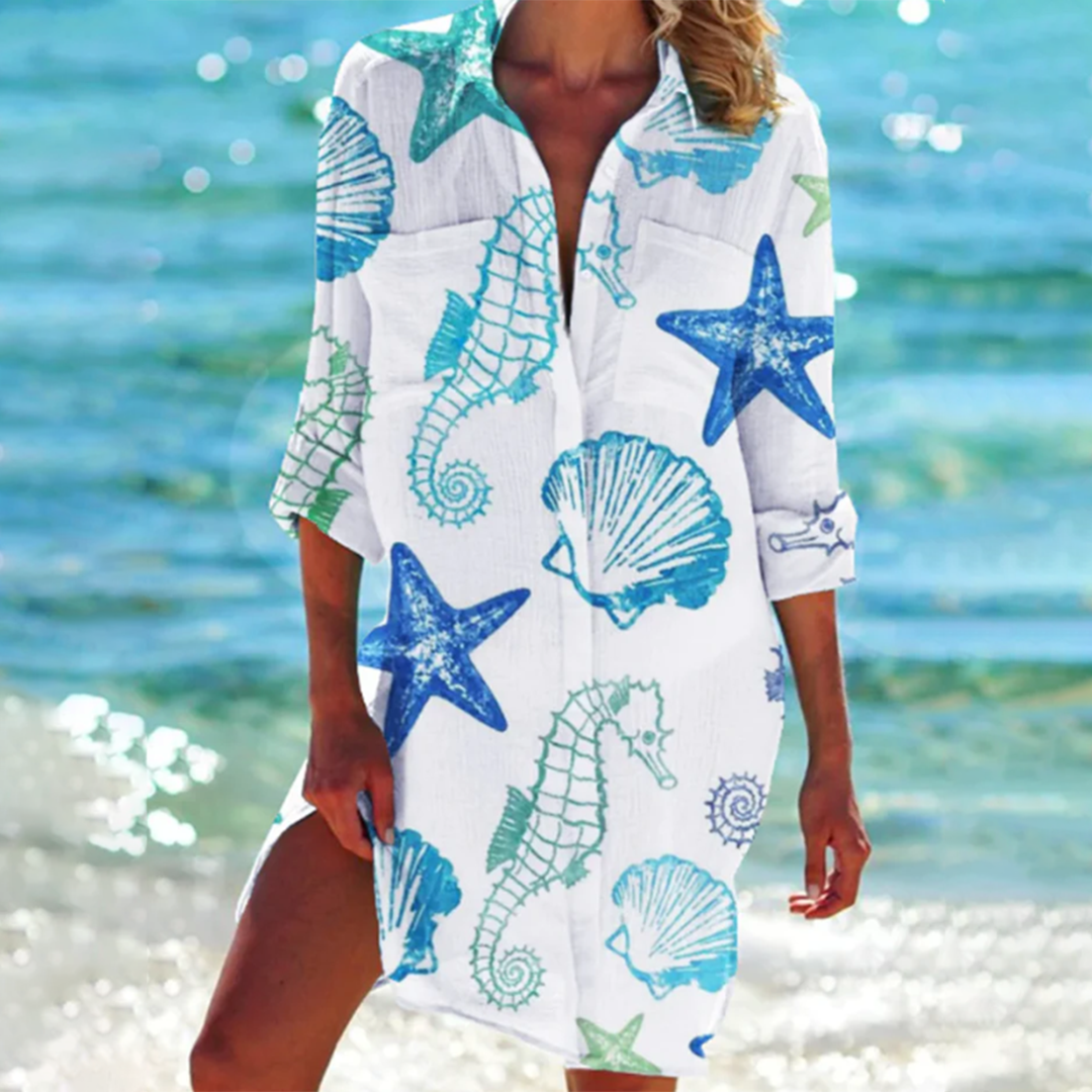 Women's summer shirt dress for the beach