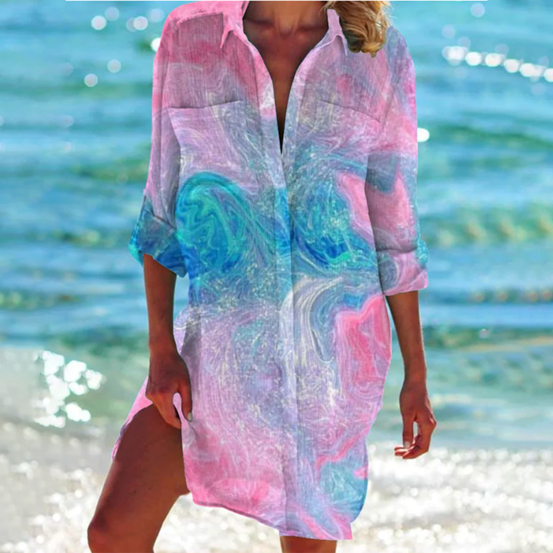 Women's summer shirt dress for the beach