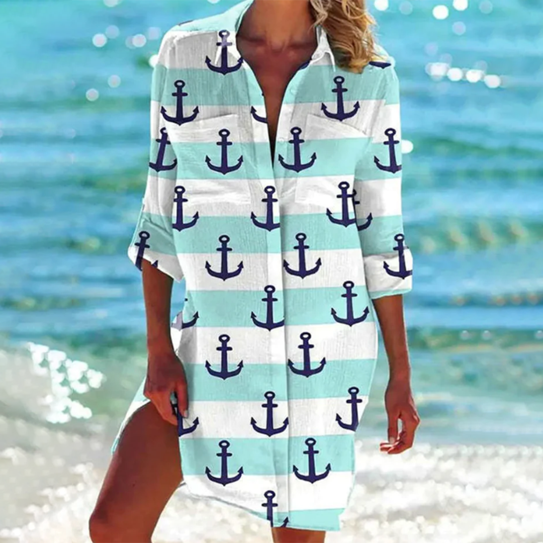 Women's summer shirt dress for the beach