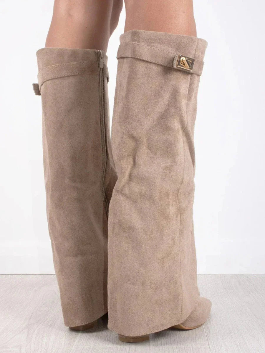 Women's knee-high block-heel boots