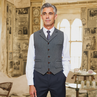 Gilet da uomo con scollo a V e bottoni