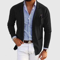Cardigan da uomo con revers e tasche