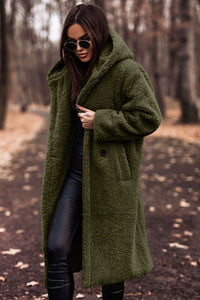 Cappotto invernale lungo da donna con cappuccio, oversize | Caldo, per tutti i giorni e per le passeggiate