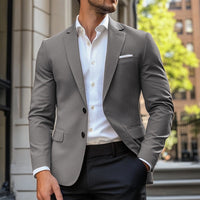Casualowa kurtka męska jednorzędowa slim fit - Dean Detail