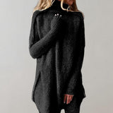 Długi sweter damski golf oversize - Freya