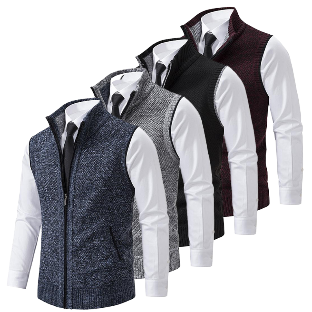 Gilet da uomo con zip e collo alto