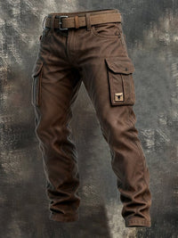 Dopasowane spodnie cargo slim fit męskie - Jace Hero