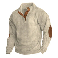 Pull pour homme à col montant et boutons