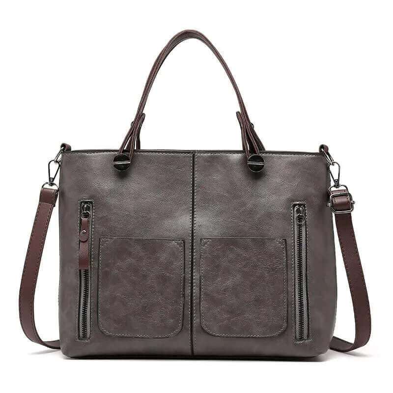 Γυναικεία shopper τσάντα ώμου και χιαστί με τσέπες με φερμουάρ | ευρύχωρη, για τη δουλειά