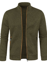 Elegante felpa invernale da uomo con collo rialzato e zip - Kurt