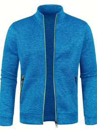 Elegancka bluza zimowa męska ze stójką i zamkiem - Kurt Lifestyle