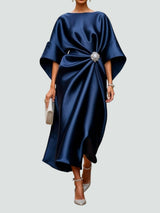 Robe longue élégante pour femme avec cape - Noelle
