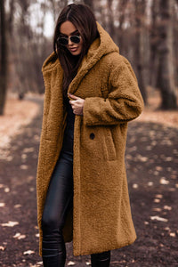 Cappotto invernale lungo da donna con cappuccio, oversize | Caldo, per tutti i giorni e per le passeggiate