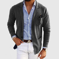 Cardigan da uomo con revers e tasche