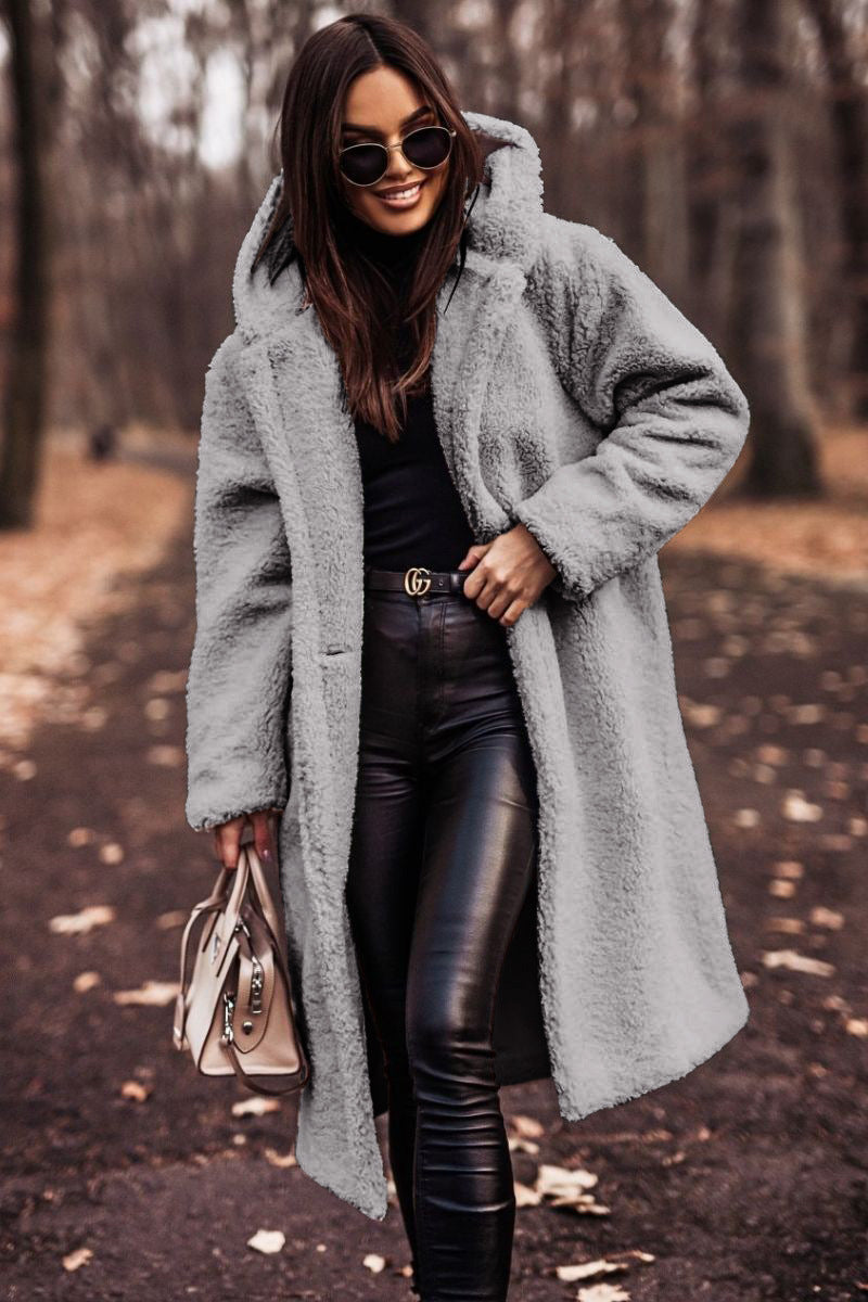 Cappotto invernale lungo da donna con cappuccio, oversize | Caldo, per tutti i giorni e per le passeggiate