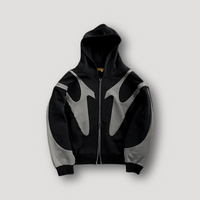 Men's zip-up hoodie with graphic print