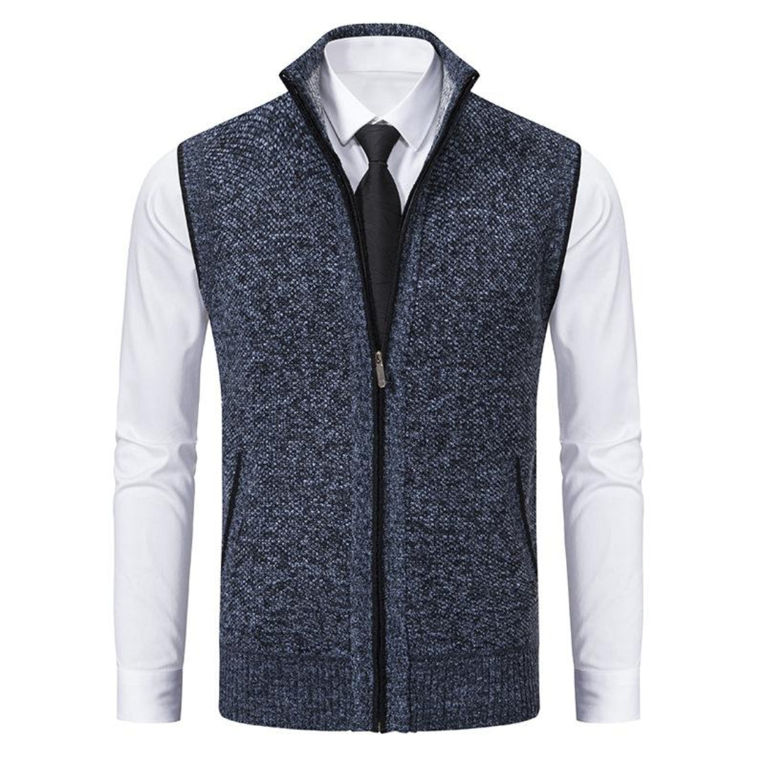 Gilet da uomo con zip e collo alto