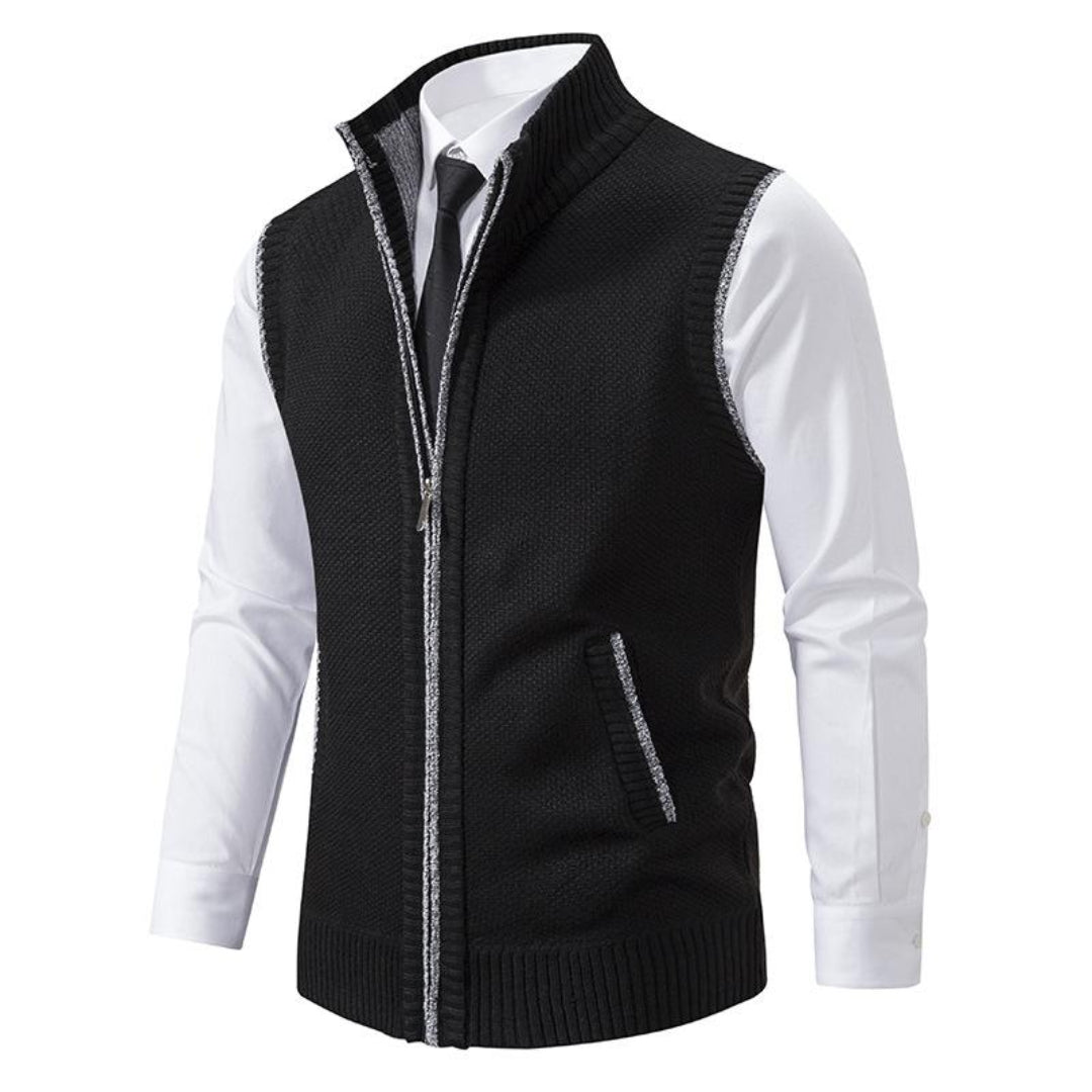 Gilet da uomo con zip e collo alto
