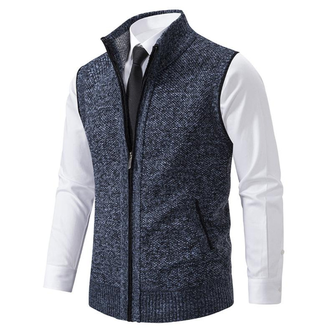 Gilet da uomo con zip e collo alto