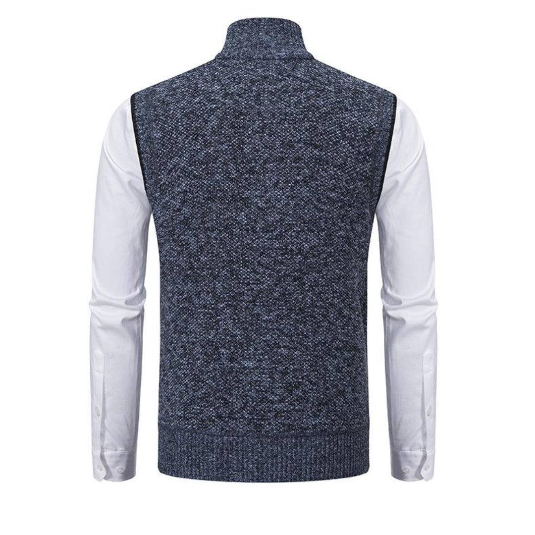 Gilet da uomo con zip e collo alto