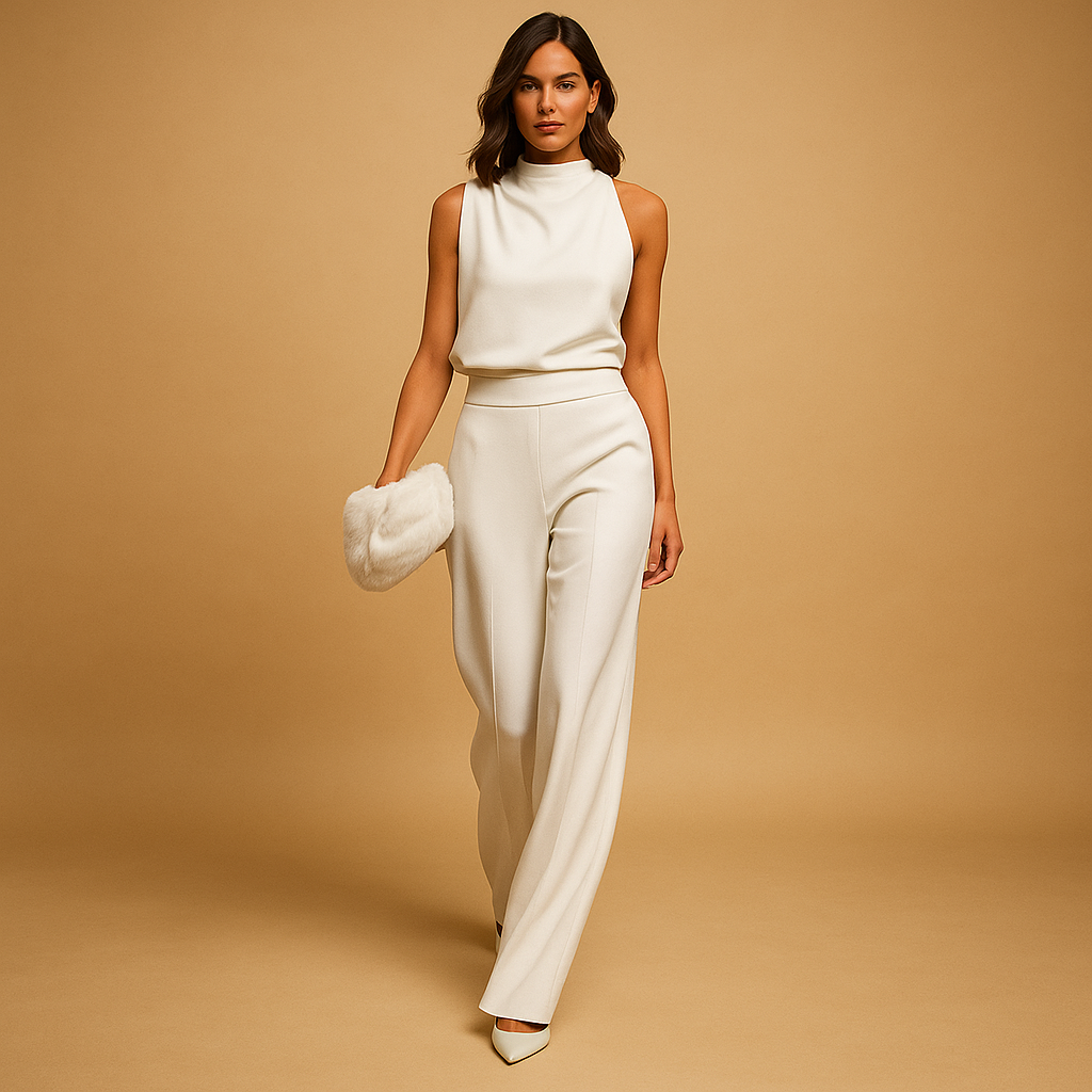 Combinaison pour femme à col montant et jambes longues