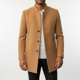 Classico cappotto autunnale da uomo in lana con collo alto - Stefan