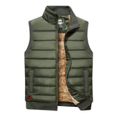 Insulated men's vest with a fur lining - Kurt
